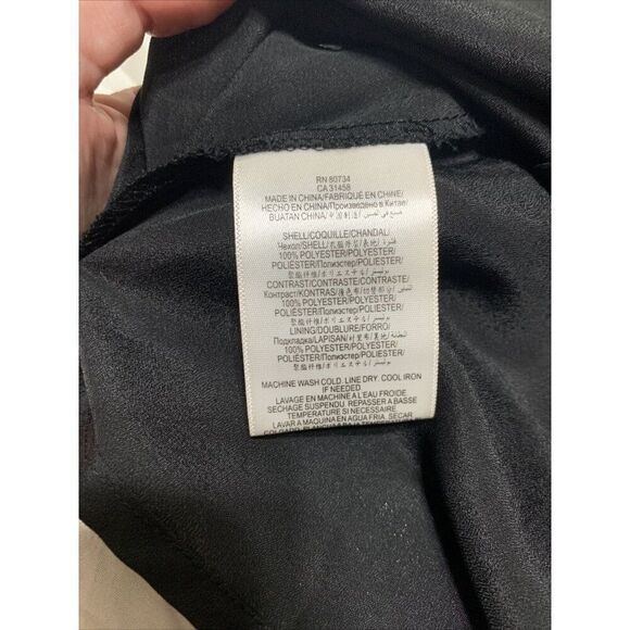 Bcbgeneration New Blue Black Beige Long Sleeve Mini Dress 4 Small - Picture 7 of 8